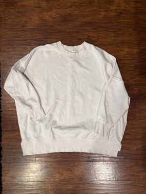 aerie Off-White Crewneck Sweatshirt